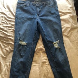high rise skinny jeans